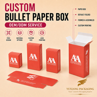 Boîtes à munitions en carton personnalisées OEM, boîte à munitions en papier à extrémité rabattable pour emballage de cartouches 9 mm, .223, .556