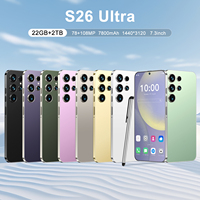Smartphone Android S26 Ultra 5G Original Berkualitas Tinggi, Penyimpanan 22GB+2TB, Layar HD 7,3 Inci, Kamera 108MP, Dukungan Bahasa Spanyol