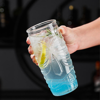 Mug Tiki Hawaïen Vintage en Verre – Tasse à Cocktail Créative pour Mojito, Jus, Boissons Froides – Style Zombie – Vente en Gros pour Bars et Restaurants
