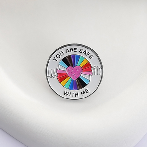 Broche en émail « You Matter Rainbow » avec citation positive et cœur, badge de revers, bijou cadeau pour femmes et <span class=keywords><strong>hommes</strong></span> - Product Image 3