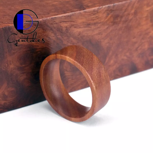 जेंटस गहने 8 मिमी फ्लैट लाल सैंडल लकड़ी की अंगूठी unisex वादा पुरुषों महिलाओं को अनुकूलित इनले अनंत काल शादी की अंगूठी के लिए - Product Image 1