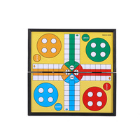 Jeu de Société Ludo Échecs Portable, Ensemble de Jeux de Plateau Pliable Ludo Échecs avec Dés