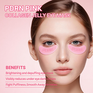 Masque pour les yeux en gelée rose OEM personnalisé au PDRN, collagène et NAD avec logo en relief pour le soin des yeux, anti-poches, éclaircissant et raffermissant – Produits de soin de la peau - Product Image 3