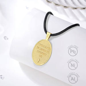 Merryshine 925 Plata Oro Espiritual vintage religioso católico Arcángel joyería St <span class=keywords><strong>Saint</strong></span> Michael colgante collar para hombres - Product Image 2