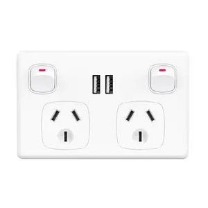 10Amp Fast Charging USB GPO Wall Socket Dual USB-A Power Point SAA Approval Australia New Zealand Power Supply Outlet Slim