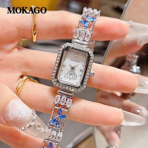 <span class=keywords><strong>Montre</strong></span> à quartz pour femme au design papillon, fournisseur OEM, étanche 3ATM, légère, cadran <span class=keywords><strong>lotus</strong></span>, décor en cristal, boîtier en alliage de zinc - Product Image 6