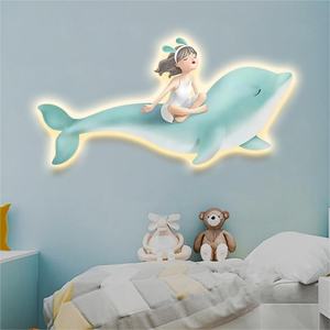 Cuadro de Pared de Porcelana con Cristales y Luz LED, Diseño de Ballena, Estilo Lujoso, para Decoración del Hogar - Product Image 5