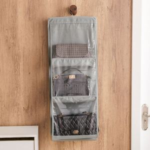 6 Pocket Hanging Handbag <b>Organizer</b> <b>for</b> Wardrobe <b>Closet</b> Transparent Storage Bag Handbag <b>Organizer</b> Storage - Product Image 4
