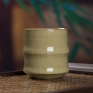 Longquan Ceying Taza de agua de cerámica <span class=keywords><strong>Celadon</strong></span> Tazas de seis colores Juego de piezas abiertas Tazas de té Kung Fu Ru Kiln Master - Product Image 6