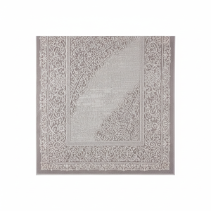 Alfombra Acrílica Tejida Nora Comfort 7395 para Aspiradora, con Flecos Rectos, Pelo Mediano, Hecha a Máquina, Estilo Clásico Bey - Product Image 1