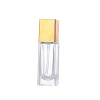 Flacon de parfum carré de luxe en verre de 40 ml avec couvercle scellé, emballage cosmétique pour huile essentielle et parfum, élégant, fabriqué en Chine, transparent