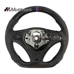 Volante de Fibra de Carbono Personalizado con Agarre de Microfibra para BMW E82 E88 E90 E91 E92 M3 320d 330i 135i 128i Coupé 2006-2013 - Product Image 1