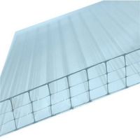 Plaque de toiture en polycarbonate transparent à double paroi, design moderne, anti-UV, écologique, certifiée ISO9001, durable, garantie 10 ans