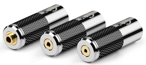 Matériau en acier inoxydable 4 broches mâle <span class=keywords><strong>XLR</strong></span> à 2.5mm / <span class=keywords><strong>3</strong></span>.5mm / 4.4mm femelle <span class=keywords><strong>adaptateur</strong></span> de prise Audio connecteur de conversion en Fiber de carbone - Product Image 3