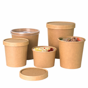 Tazón Redondo de Papel para Almuerzo con Impresión Personalizada, Desechable, 24oz, para Sopa y Ensalada con Tapa, para Fiestas, Kraft, <span class=keywords><strong>BIOPACK</strong></span> BOWL-001 - Product Image 3