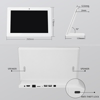 10.1 14 Inch Layar Sentuh Bentuk L Wifi Umpan Balik Pelanggan Lampu LED Android RK3566 2+16GB Kamera Depan Tablet PC LED