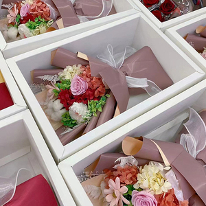 Nhà Máy Mãi Mãi Hoa Hồng Tú Cầu Vĩnh Cửu Rose Khô Bó Hoa Cho Đám Cưới Trang Trí Nội Thất Valentine Món Quà Màu Tím Bảo Quản Bó Hoa - Product Image 4