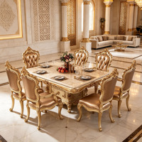 Meuble de rangement doré, Table à manger de luxe, Ensemble de table à manger, Meubles de salon, Meubles de luxe pour la maison, Ensemble de salon
