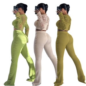 03 New Women's Casual Ollow <b>Knitted</b> <b>Set</b> - Product Image 2
