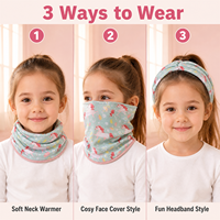 Ensemble 2 pièces bonnet et cache-cou tricoté pour enfants, ajustable, motif animal de dessin animé, pour le ski et les activités de plein air, avec logo personnalisé - Ensembles en jersey chaud à boucles
