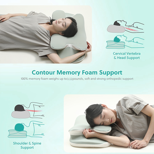 OEM ODM bantal tempat tidur busa memori ergonomis kontur ortopedi serviks fungsi lainnya untuk tidur nyaman - Product Image 5