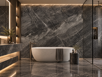 Dalles de marbre Grigio Italia pour revêtements de sol de hall, murs de douche, tables basses, escaliers, comptoirs de cuisine en pierre, dessus de meuble-lavabo de salle de bain