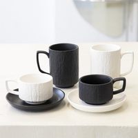 Tasses en céramique texturée en gros, mugs en porcelaine pour boire, non toxiques, écologiques, compatibles lave-vaisselle, logo personnalisé