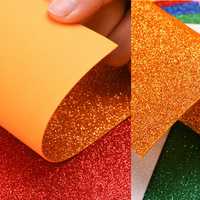 Feuilles de mousse EVA de couleurs assorties avec paillettes / adhésif / texture