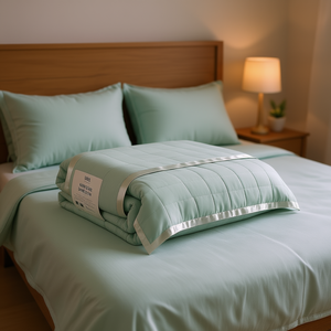 ผ้าห่มนวมน้ำหนักเบา D0100H5HCF2 ผ้าโพลีเอสเตอร์แบบเย็บติดกัน ใช้ได้ทุกฤดู สไตล์มินิมอล รูปทรงสี่เหลี่ยมผืนผ้า - Product Image 2