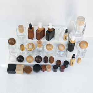 Flacon de parfum en verre transparent en gros, avec bouchon en bois naturel, personnalisable (couleur et logo), conteneur de parfum - Product Image 1