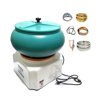 Polisseuse vibrante automatique de bureau Kinway Guangdong 17 pouces pour bijoux, petite machine de meulage vibratoire humide et sèche