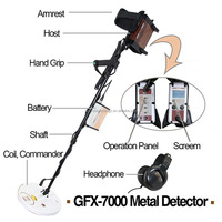 GFX7000 Détecteur de métaux souterrain longue portée pour le chasseur de trésors Détecteur d'or profond Détecteur de mines de cuivre argenté