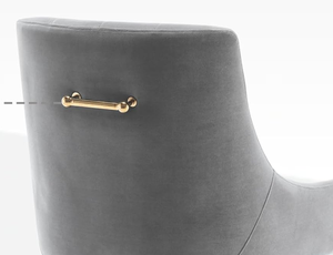 Ghế ăn nhung hiện đại với chân vàng bền và thoải mái nội thất văn phòng tại nhà - Product Image 6