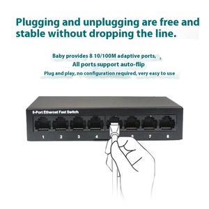 5-<span class=keywords><strong>Port</strong></span> Gigabit Mạng Switch <span class=keywords><strong>Splitter</strong></span> HUB chuyên dụng giám sát RJ45 giao diện điều khiển UTP SNMP QoS 100-megabit chuyển POE Cổ Phiếu có sẵn - Product Image 4