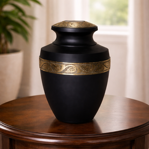 Modern Silver Finish Aluminum <b>Urn</b> Jar for Ashes Durable Floor Vase Memorial Jar with <b>Large</b> Capacity - Product Image 4