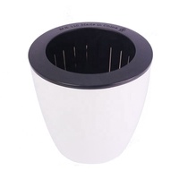 Pot air otomatis malas dalam ruangan, Pot bunga plastik, Pot tanaman dekoratif, Pot air otomatis malas, 130mm