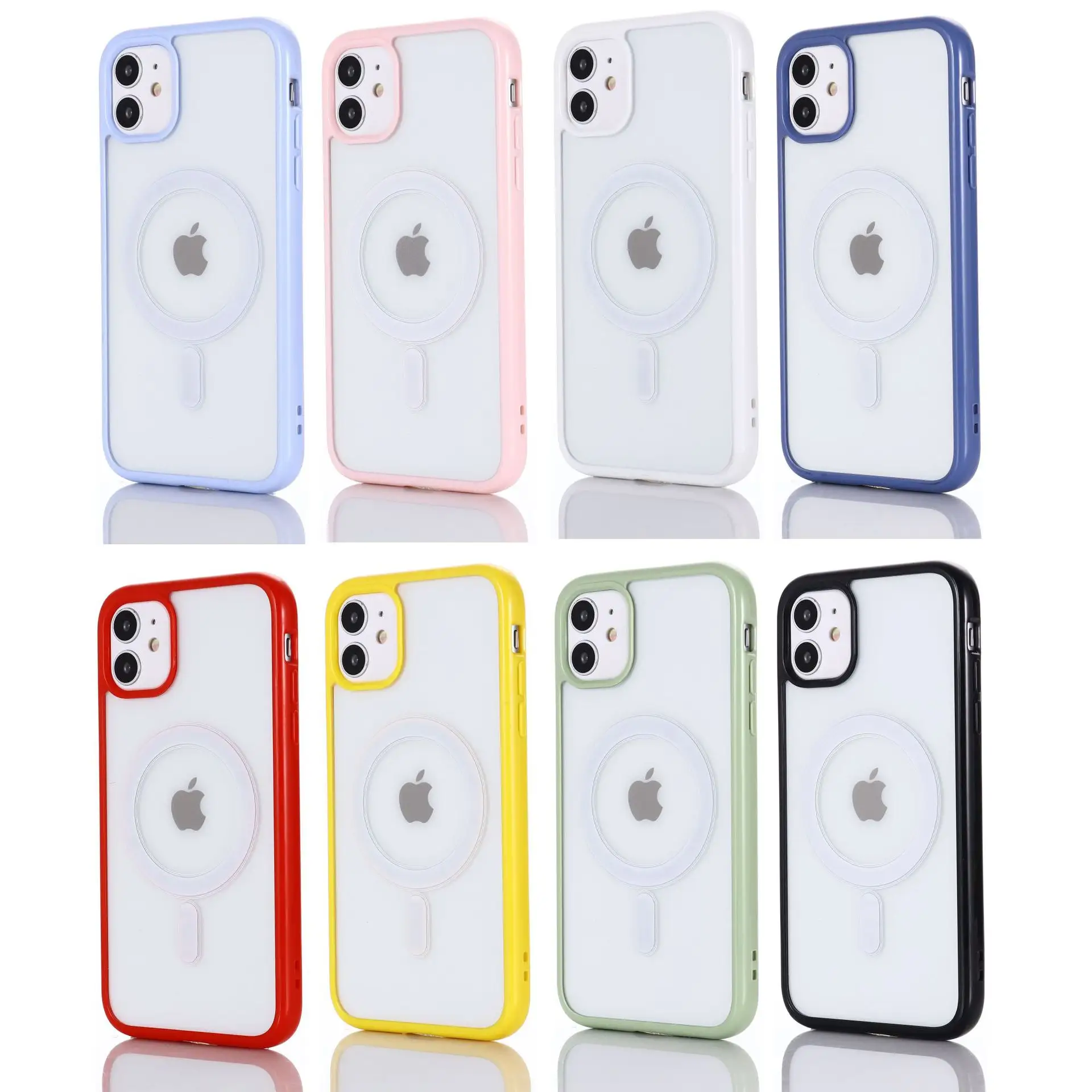 Transparent Mobile Cover Clear Magnetic Case for iPhone Magnet Phone Case for iPhone 14 13 Magnetic Charging Phone Case