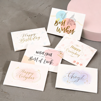 Cartes de remerciement personnalisées en papier couché fait main, imprimées en offset et estampées à chaud, avec motif floral, pour cadeaux de mariage et de fête