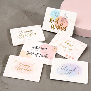 Custom Foil Stamped <b>Handmade</b> Thank You Cards Floral <b>Paper</b> Greeting Cards for Wedding Party Gift - Product Image 5
