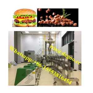 Línea de extrusión de doble tornillo texturizada, proteína y análogos de carne a base de planta, enfriamiento HMMA, 200 kg/h