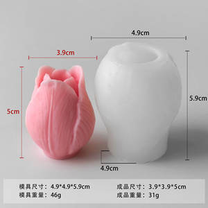 Moule en silicone DIY <span class=keywords><strong>pour</strong></span> diffuseur d'arômes en forme de tulipe, <span class=keywords><strong>kit</strong></span> d'artisanat en pierre de gypse, moule à fleurs <span class=keywords><strong>pour</strong></span> décoration en chocolat et résine - Product Image 3