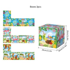 Nuevo Set de Artículos para Fiesta Hawaiana de Verano para Niños con Diseño de Piña y Flamenco - Product Image 4