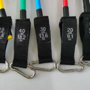 Juego de bandas de resistencia con asas y bolsa de transporte para entrenamiento de resistencia y ejercicios de fitness - Product Image 5