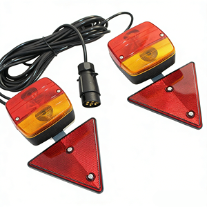 Juego de Bombillas Reflectantes Triangulares de Repuesto para <span class=keywords><strong>Remolque</strong></span> Europeo GO, para Luces Traseras de Camiones y Furgonetas, Combinación Roja, 12V/24V, Shandong - Product Image 1