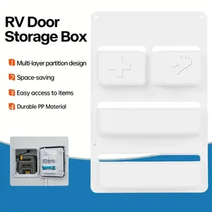 Organisateur de rangement mural noir et blanc pour camping-car, poche de rangement murale en ABS pour accessoires intérieurs de camping-car, <span class=keywords><strong>caravane</strong></span>, fourgon aménagé - Product Image 3