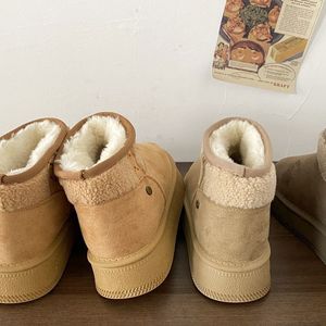 Stivaletti da Neve in Camoscio per <span class=keywords><strong>Donna</strong></span>, Fodera in Pelliccia Sintetica, Suola Spessa Antiscivolo, Caldi e Casual per l'Inverno - Product Image 5