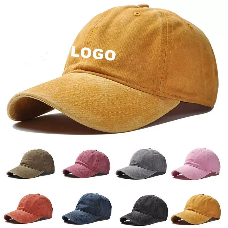 Custom baseball cap Logo Embroidery Acceptable Faded Baseball Hat Gorras 3D Style Trucker Dad Hat Sports Caps for Men