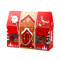 Boîtes cadeaux de bougies en forme de maison en papier de festival créatif Emballage de cupcake en matériaux recyclés Poignée de fermeture facile Logo personnalisé