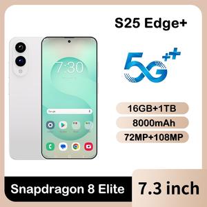 S25 S26 Ultra Edge+ 5G LTE, Teléfono Desbloqueado de 7.3 Pulgadas, 16GB+1TB, Doble SIM, Android 15, 120Hz, 4K, Carga Rápida de 65W, 108MP, Inglés - Product Image 4