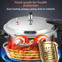 Casserole à pression en alliage d'aluminium pour la maison, qualité alimentaire, triple soupape de sécurité, compatible avec les cuisinières à gaz, ustensiles de cuisine